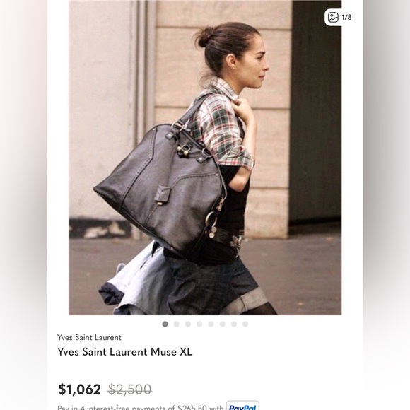 LAST DAY! Saint Laurent Brown Large Muse Tote - Picture 7 of 7